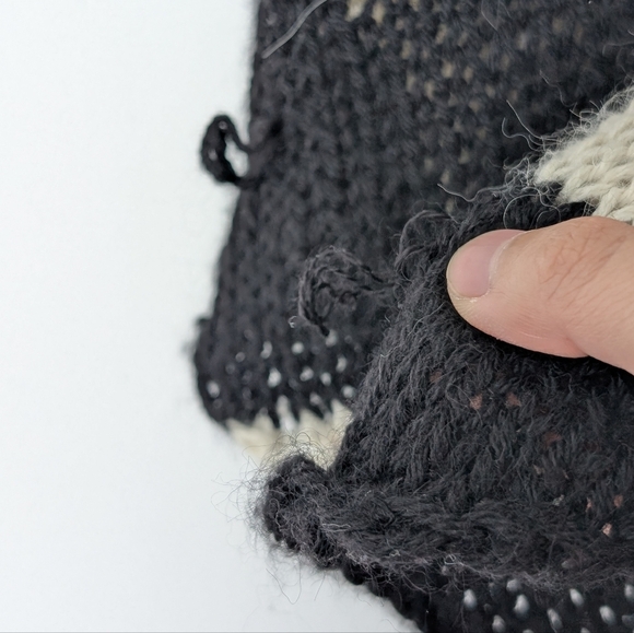 Rogan Organic Llama Alpaca Wool Fair Trade Chevron Cardigan Sweater Sz S/M - Picture 5 of 16